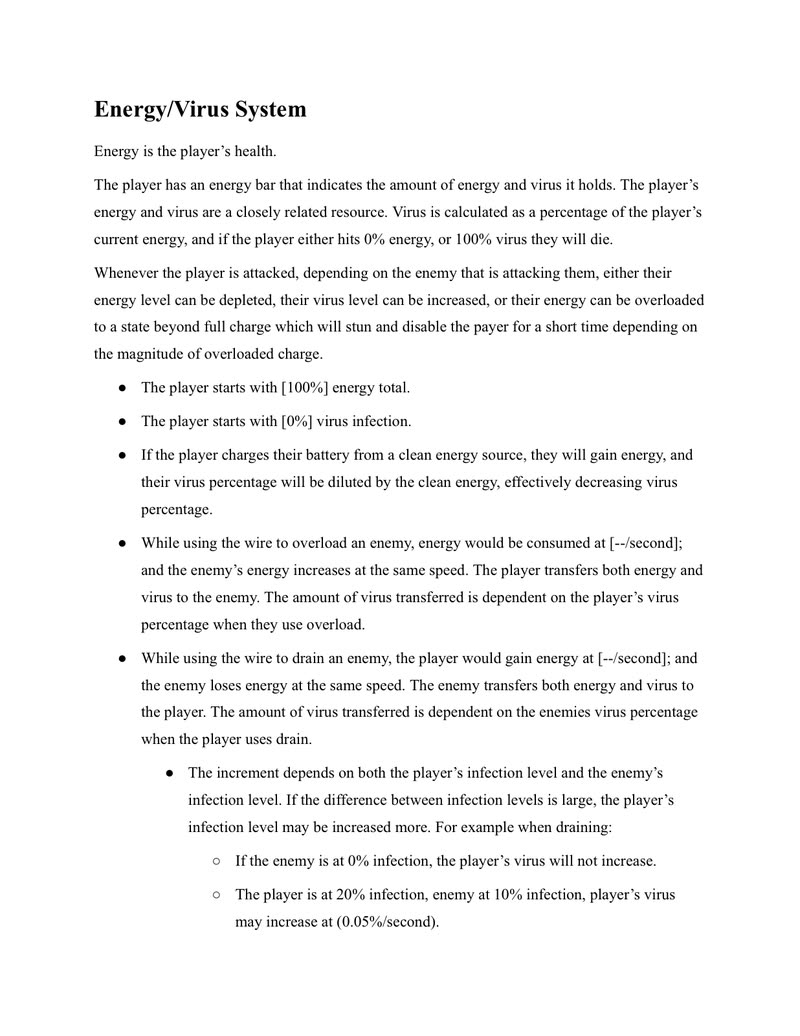 NEW battery and virus design document (spring 2023) — first page